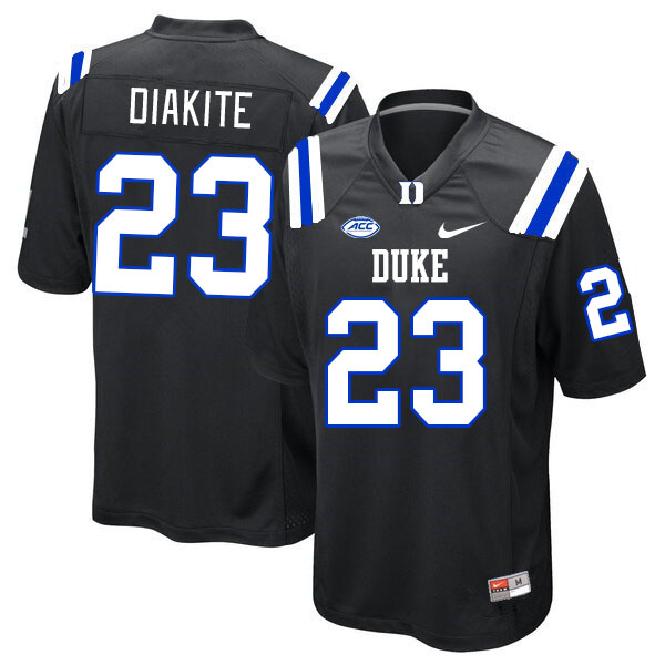 Men #23 Diassa Diakite Duke Blue Devils College Football Jerseys Stitched-Black